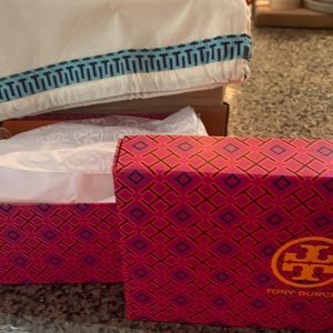 Tory Burch Shoe Box and Dust bag for Cloud Miller sz 9 SparkGold/Natural